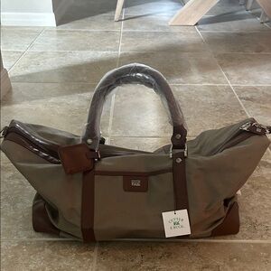 Cutter & Buck Tan and Brown Duffel Bag